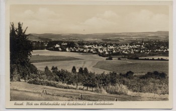 AK Foto Kassel Blick von Wilhelmshöhe auf Kirchditmold und Harleshausen 1935 RAR