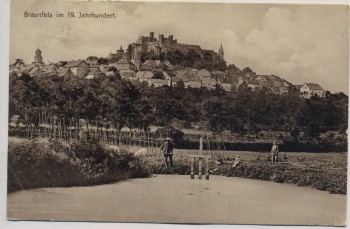 AK Braunfels Ortsansicht mit Schloß vom Weiher aus 1914