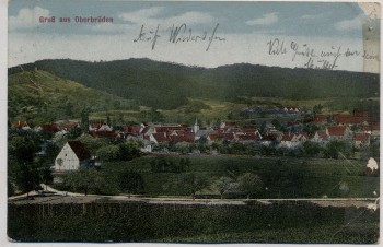 AK Gruß aus Oberbrüden Ortsansicht b. Auenwald 1910