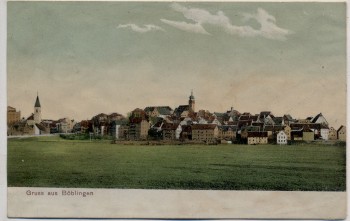 AK Gruss aus Böblingen Ortsansicht 1908