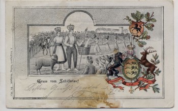 AK Markgröningen Gruss vom Schäferlauf 1905 RAR