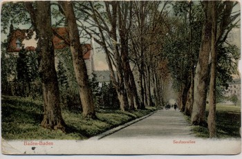 AK Baden-Baden Seufzerallee 1910