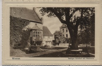 AK Wismar Heiliger Geisthof mit Akademie 1927