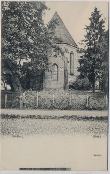 AK Goldberg (Mecklenburg) Kirche mit Kind 1905 RAR