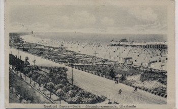 AK Seebad Swinemünde Świnoujście Strandpromenade Westseite Pommern Polen 1926