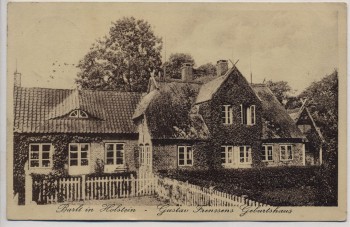 AK Barlt in Holstein Gustav Frenssens Geburtshaus 1929