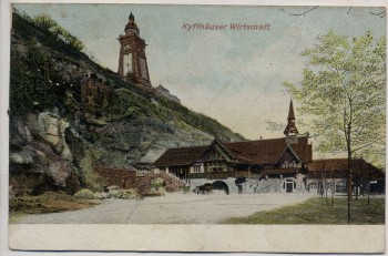 AK Kyffhäuser Wirtschaft Kyffhäuser-Denkmal 1910