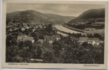 AK Eberbach am Neckar Ortsansicht 1920