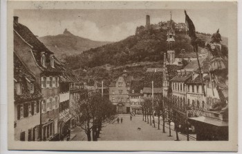 AK Weinheim an der Bergstraße Marktplatz mit Burg Wachenburg und Windeck 1920