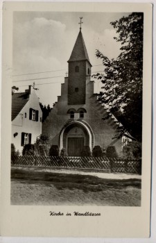AK Foto Wandlitzsee Wandlitz St. Konrad-Kirche 1958