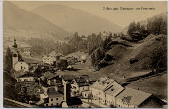 AK Gries am Brenner mit Feuerstein Tirol Österreich 1910