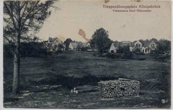 AK Truppenübungsplatz Königsbrück Verlassenes Dorf Otterschütz 1925