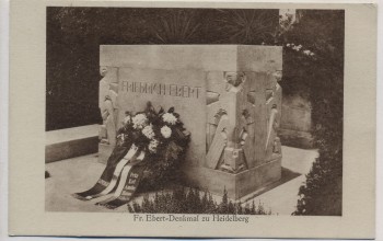 AK Heidelberg Fr. Ebert-Denkmal mit Kranz 1926
