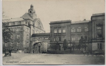 AK Darmstadt Justizpalast und Amtsgericht 1910