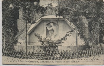 AK Darmstadt Künstlerkolonie Brunnen am Haus Olbrich 1906