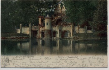 AK Leipzig Lindenau Partie im Charlottenhof 1902