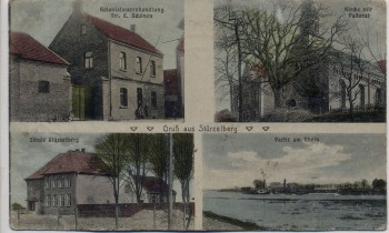 VERKAUFT !!!   AK Mehrbild Gruß aus Stürzelberg Schule Kirche Kolonialwarenhandlung b. Zons Dormagen 1919 RAR