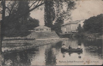 AK Radium-Solbad Kreuznach Partie am Kurpark 1918