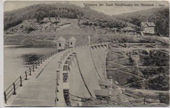 AK Talsperre der Stadt Nordhausen bei Neustadt im Harz Feldpost 1914