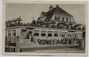 AK Foto Grünwald im Isartal Fischer's Conditorei-Cafe Restaurant 1930