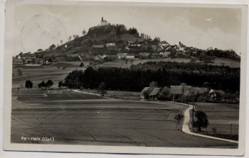 AK Foto Parkstein Oberpfalz Ortsansicht mit Basaltkegel 1939