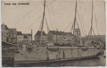 AK Erbeutetes belgisches Schulschiff 1. WK 1917