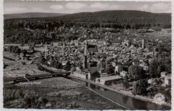 AK Foto Hann. Münden Luftbild mit Camping-Platz 1958