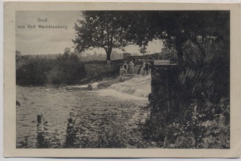 VERKAUFT !!!   AK Gruß aus Bad Markkleeberg Schwimmbad Familienbad 1911