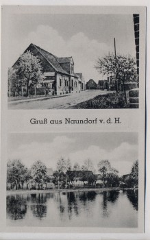 VERKAUFT !!!   AK Gruß aus Naundorf v.d.H. Gasthof Erholung b. Quellendorf Dessau-Roßlau 1940
