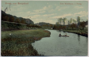 AK Gruss aus Bergedorf Zum Waldhaus, J. Honig Hamburg 1913