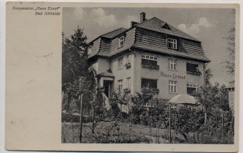 AK Bad Altheide Polanica-Zdrój Pension Haus Ernst Schlesien Polen 1942