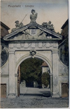 AK Meuselwitz Schloßtor Schloßportal 1930