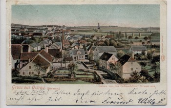 AK Gruss aus Ostrau ( Sachsen ) Ortsansicht von der Delmschützer Strasse aus 1901