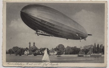 AK Friedrichshafen am Bodensee mit LZ 127 Graf Zeppelin 1933