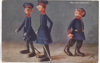 AK Fritz Hildebrandt Tuck's Postkarte Unter uns Leutnants 1911