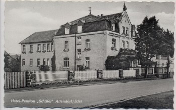AK Allendorf / Eder Hotel Pension Schäfer 1950