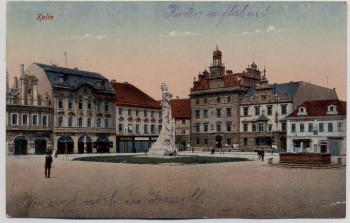 AK Kolin an der Elbe Kolín Marktplatz Böhmen Tschechien 1920