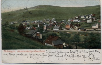 AK Kammerberg Manebach Ortsansicht Thüringen 1906