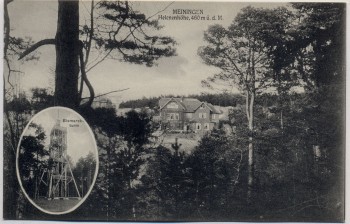 AK Meiningen Helenenhöhe mit Bismarckturm 1910