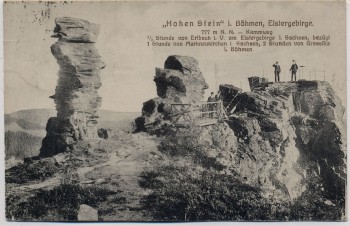 AK Erlbach (Markneukirchen) Vogtland Hohen Stein in Böhmen Elstergebirge 1920