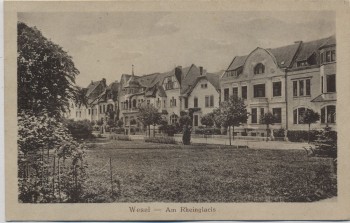 AK Wesel Am Rheinglacis 1910