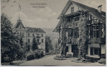 AK Baden-Baden Park-Hotel Garten 1920