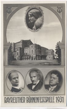 AK Bayreuth Bühnenfestspiele Wagner Furtwängler Toscanini Elmendorff 1931 RAR Sammlerstück