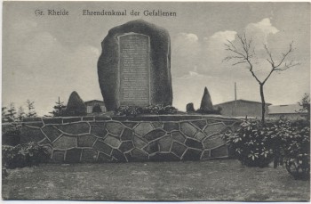 AK Gr. Rheide Ehrendenkmal der Gefallenen b. Kopp 1920 RAR Sammlerstück