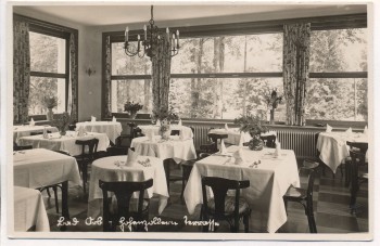 AK Bad Orb Hotel Pension Hohenzollern Innenansicht 1937