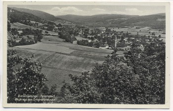 AK Petersdorf Blick von den Erhardtsteinen Riesengebirge Piechowice Polen 1940
