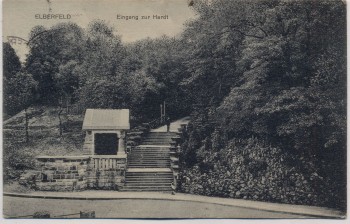 AK Elberfeld Wuppertal Eingang zur Hardt 1913