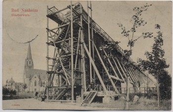 AK Bad Nauheim Gradierwerk mit Kirche 1911