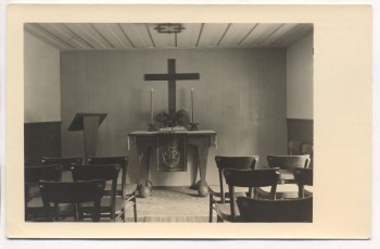 AK Storkow Bestensee Heim Hirschluch der Evangelischen Kirche Kapelle 1950
