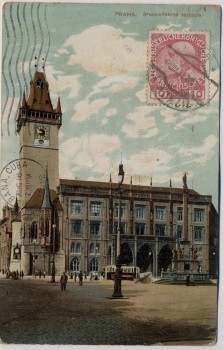 AK Prag Praha Staromestska radnice Tschechien 1912